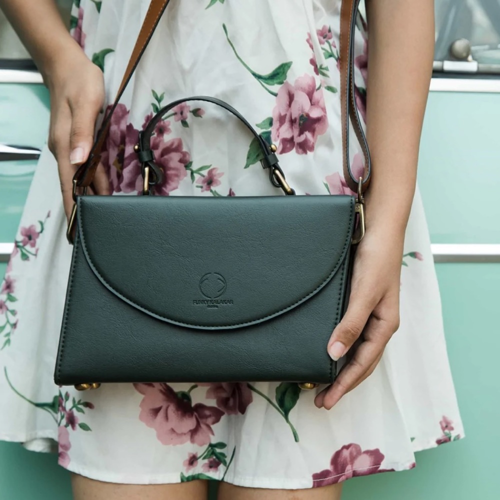 Funky Kalakar Ralee Green Sling Bag